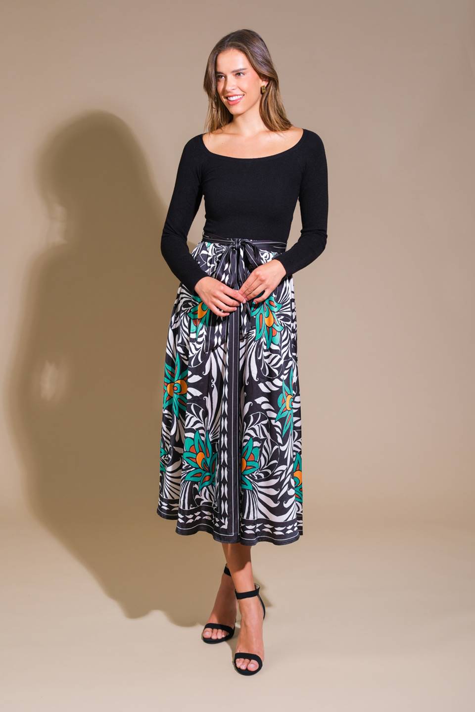 Adele Midi Sweater Dress Black / Small