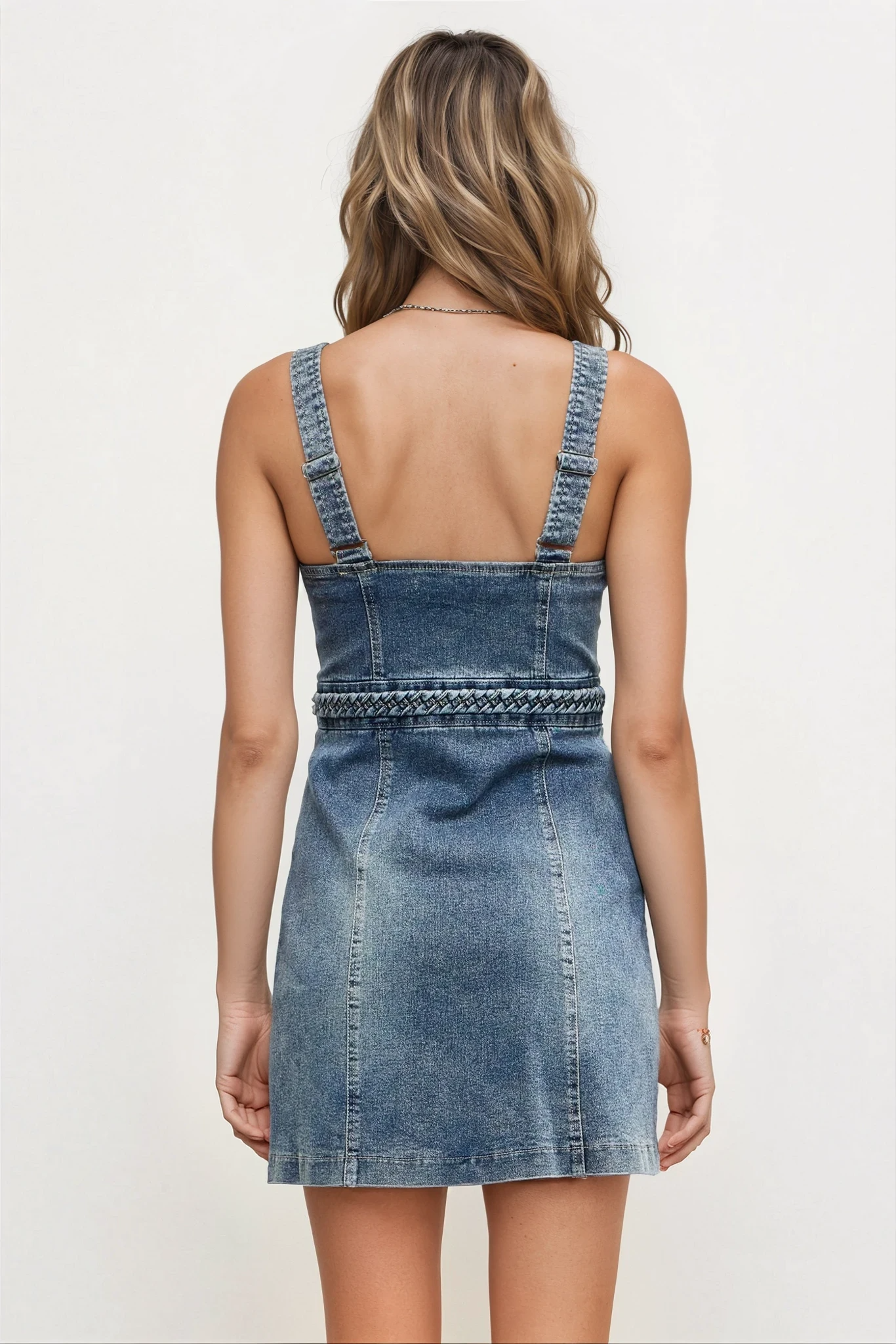 Jax Denim Mini Dress – AHZURI