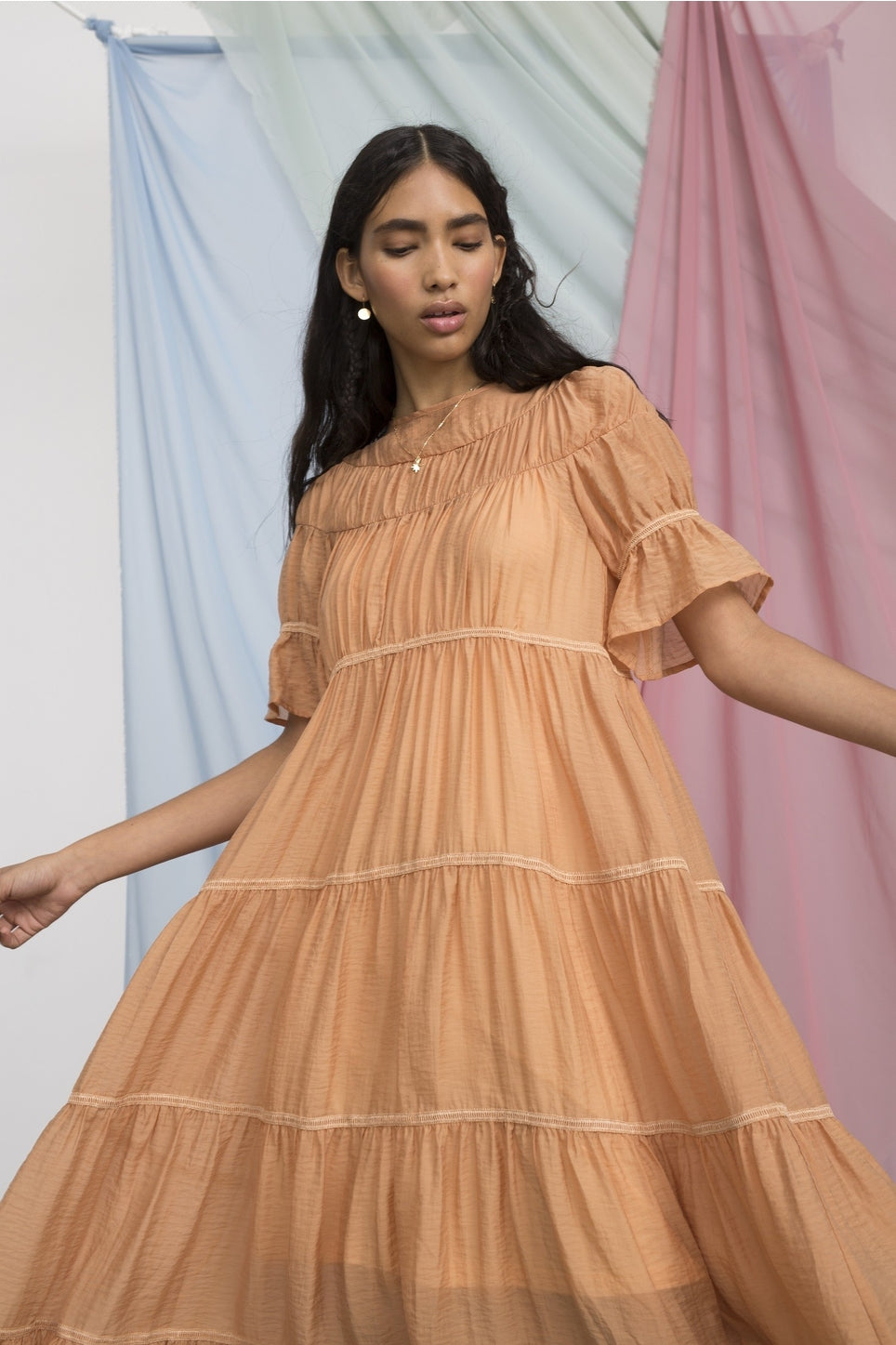 Lizzo Tiered Taffeta Dress Lizzo Tiered Taffeta Dress