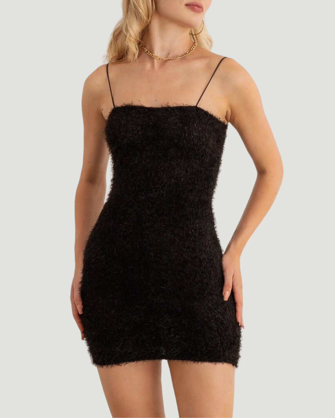fuzzy black dress Amazon.com: SOLY HUX Women's Bodycon Mini Dress Off the Shoulder Contrast Faux Fur Long Sleeve Dresses Pure Black Small : Clothing, Shoes & Jewelry