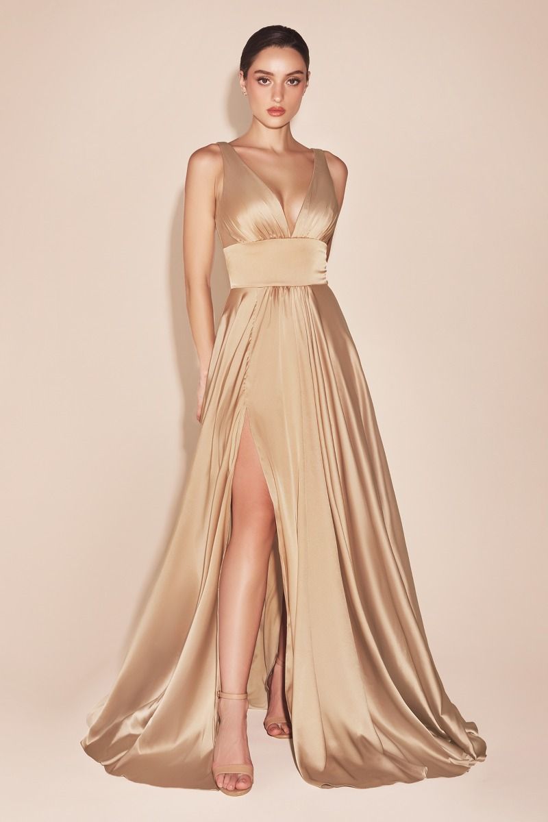 Jodie Soft Satin A-Line Maxi Dress (2-8)