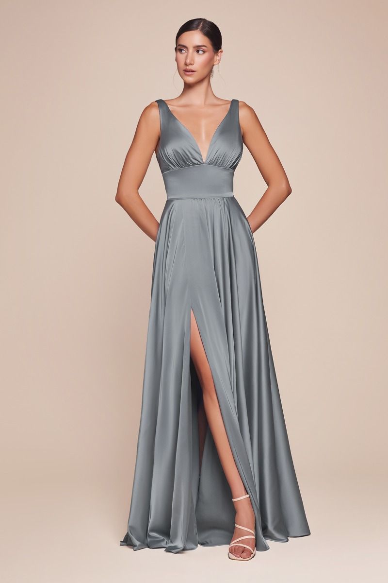Jodie Soft Satin A-Line Maxi Dress (2-8)