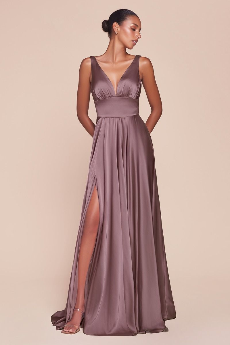 Jodie Soft Satin A-Line Maxi Dress (2-8)