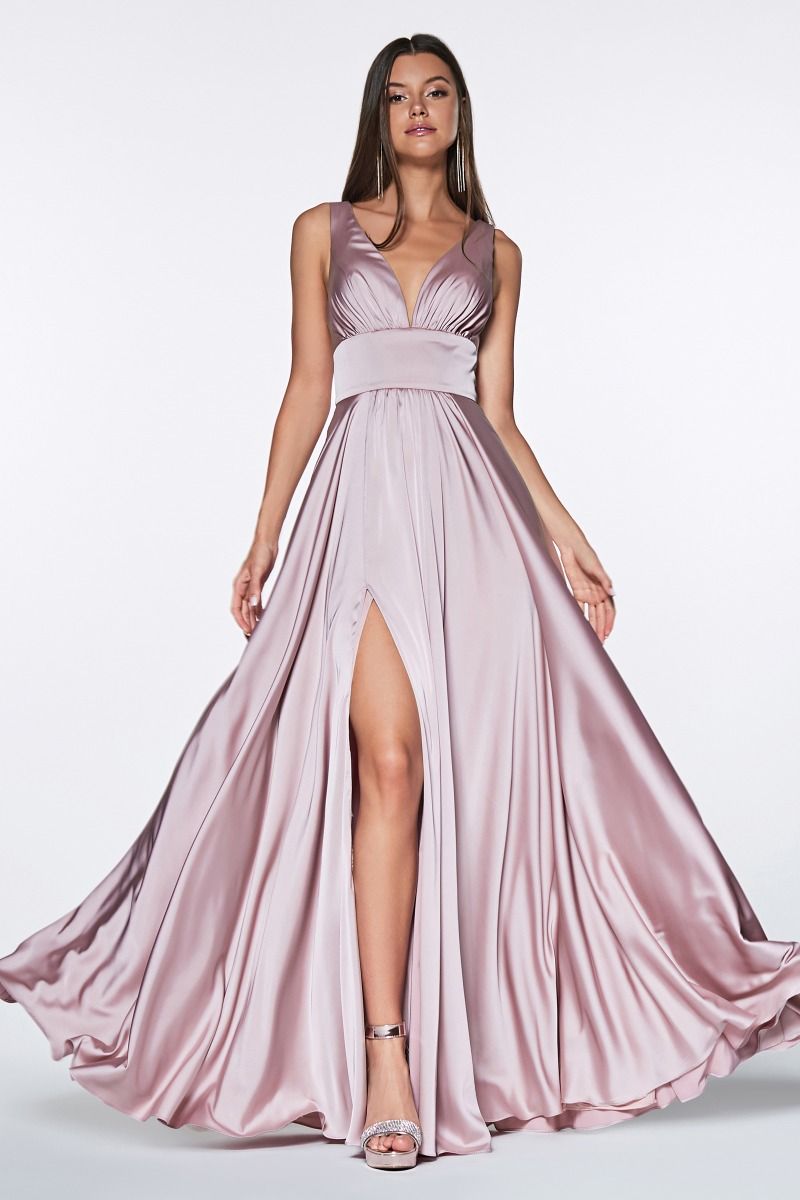 Jodie Soft Satin A-Line Maxi Dress (2-8)