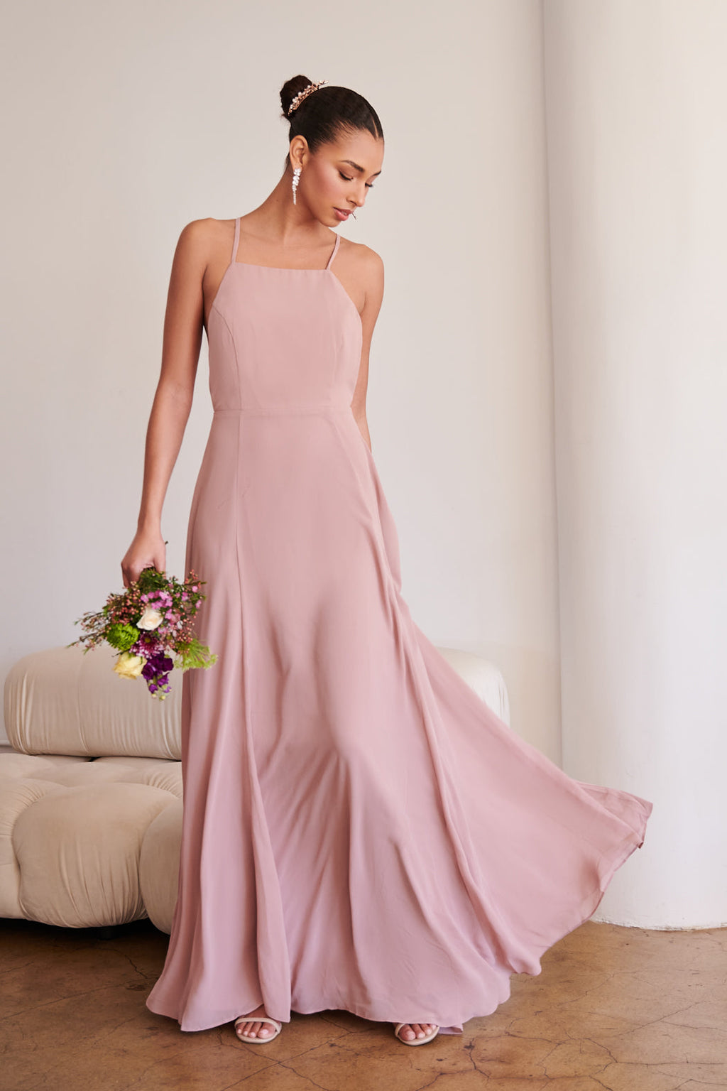 Adelyn Criss Cross Back Maxi Dress