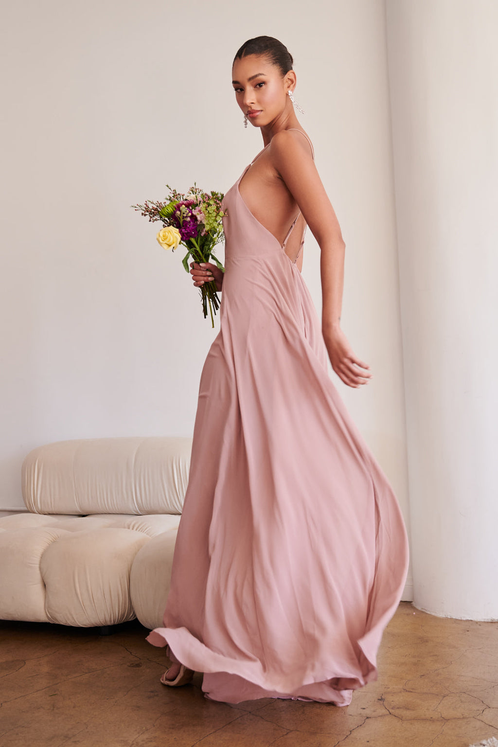 Adelyn Criss Cross Back Maxi Dress