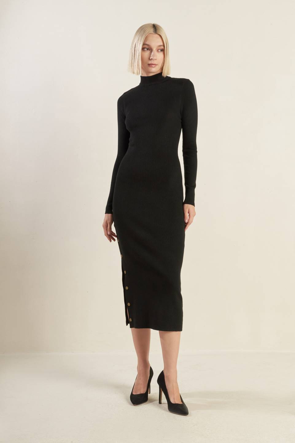 Ailee Sweater Knit Midi Dress