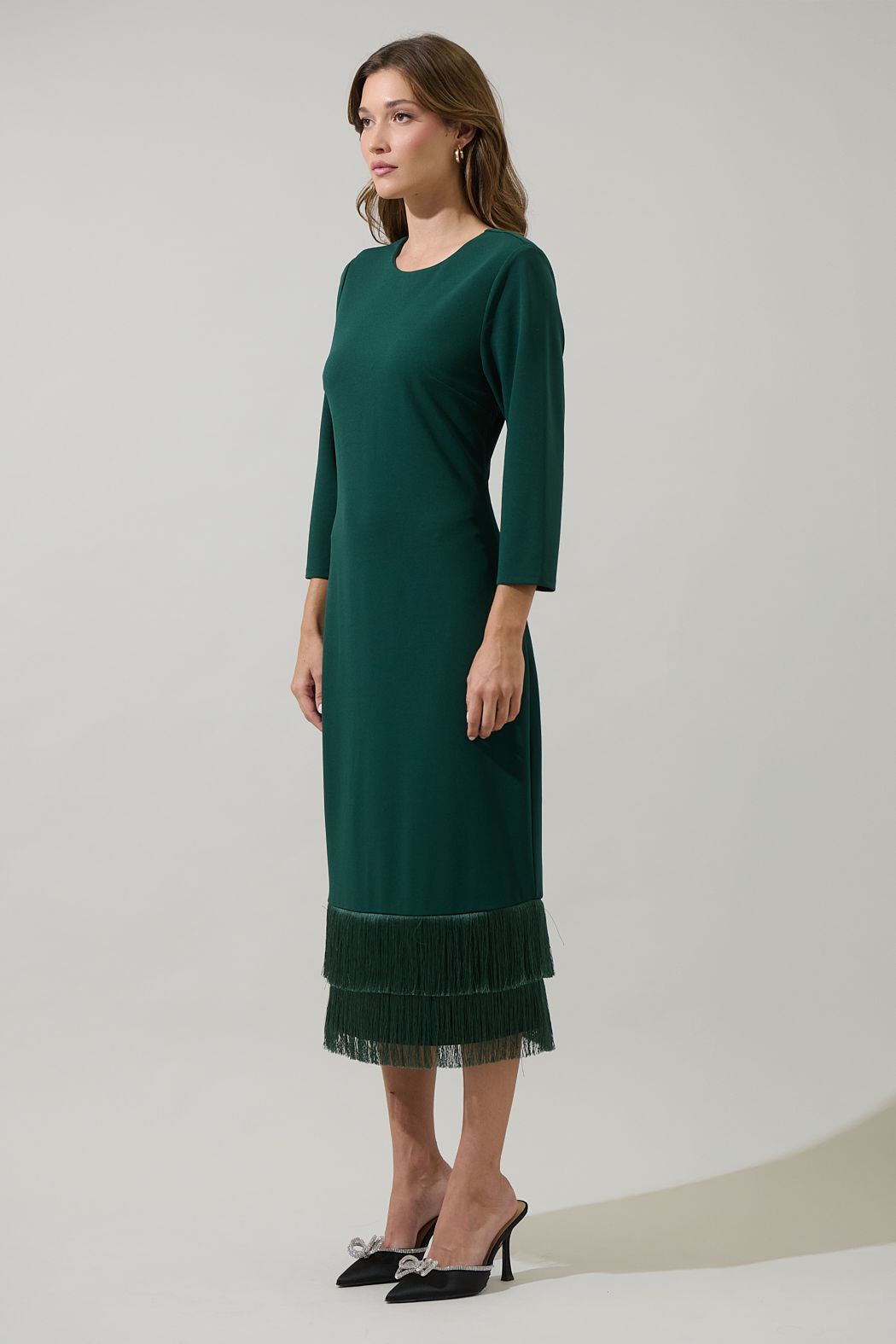 Alannah Fringe Midi Dress