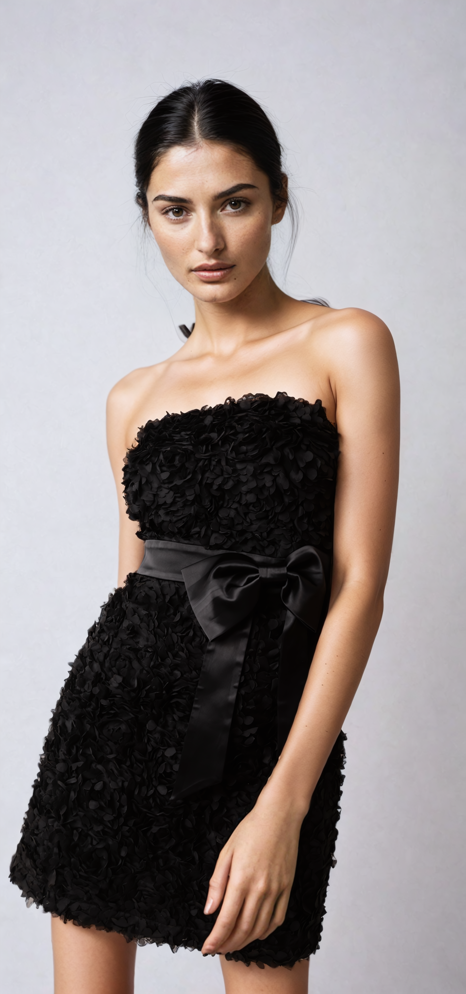 Alessi Bow Detail Fitted Bandeau Dress