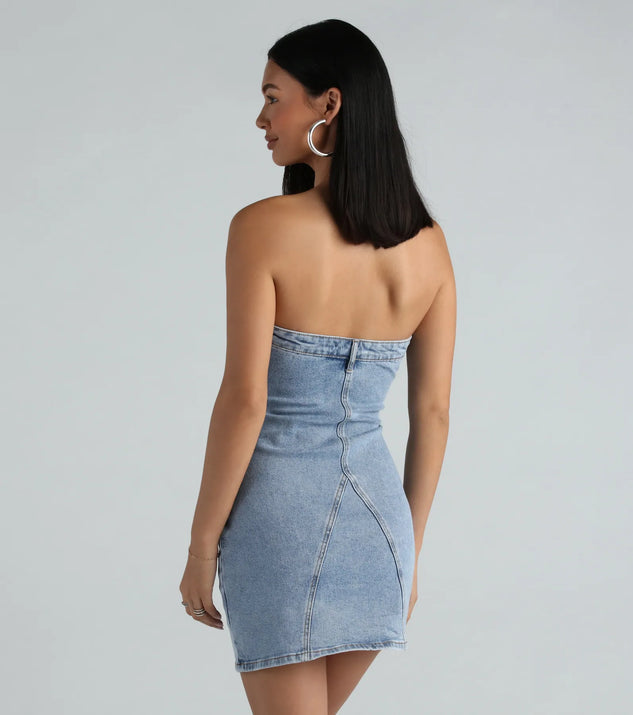 Alexander Sleeveless Denim Mini Dress