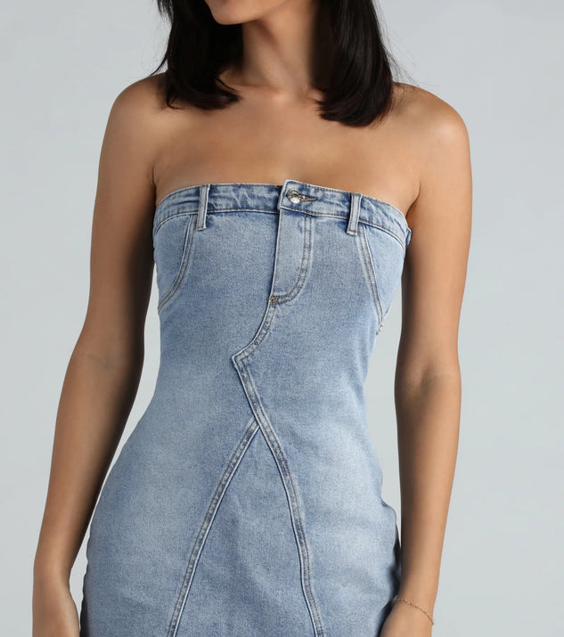 Alexander Sleeveless Denim Mini Dress