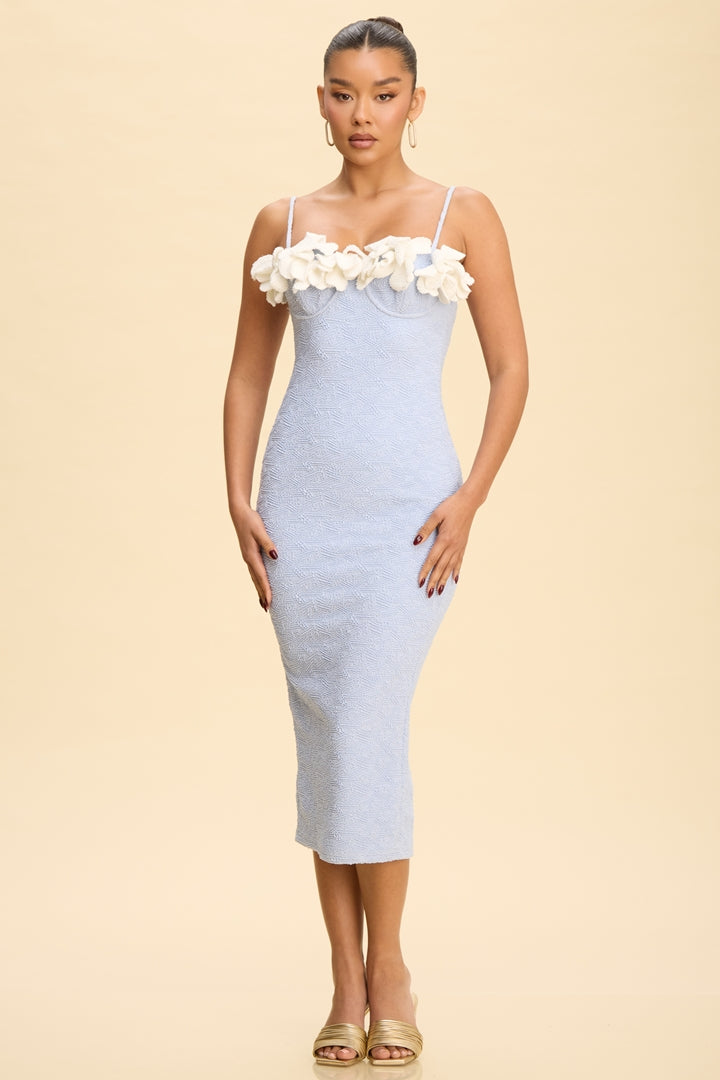 Alyse Jacquard Colorblock Midi Dress