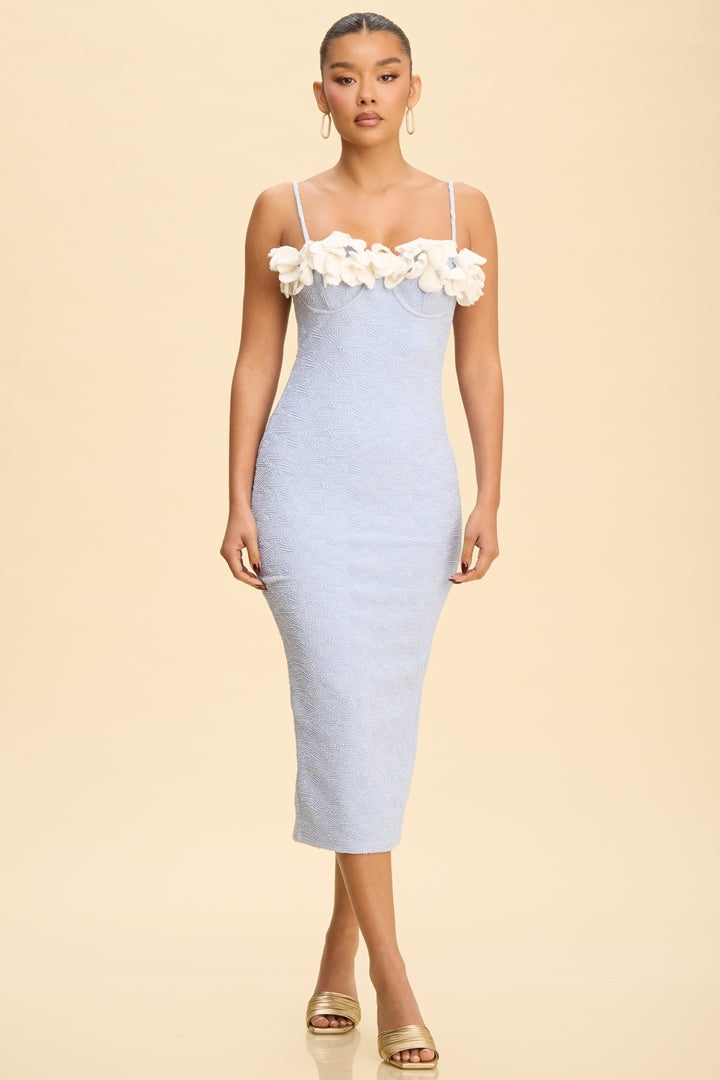 Alyse Jacquard Colorblock Midi Dress