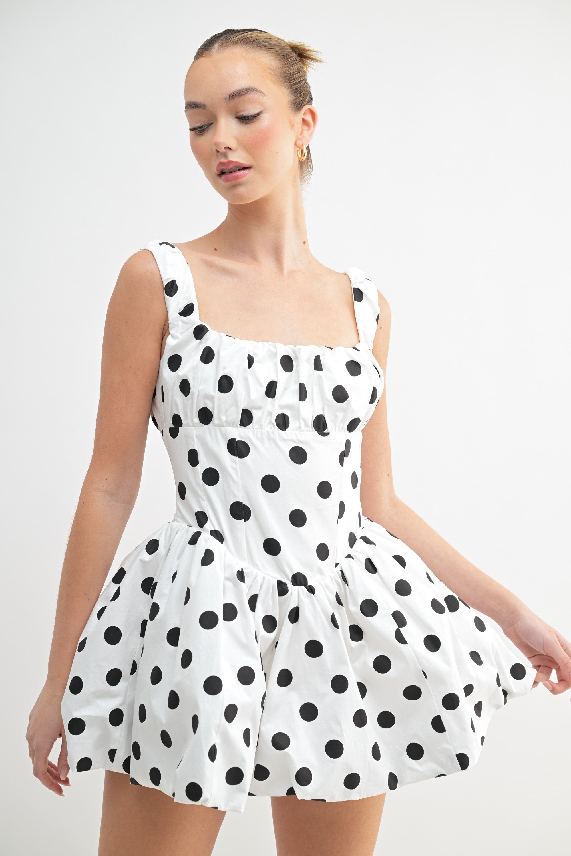 Annie Polka Dot Bubble Mini Dress