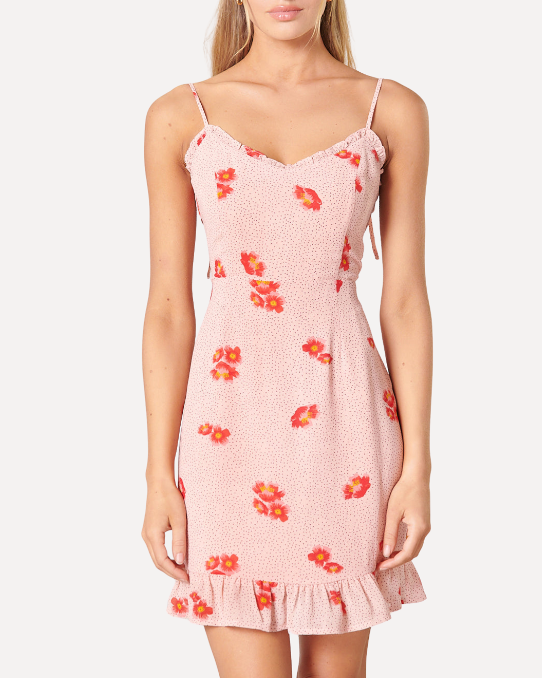 Besame Floral Kaia Tie Strap Mini Dress