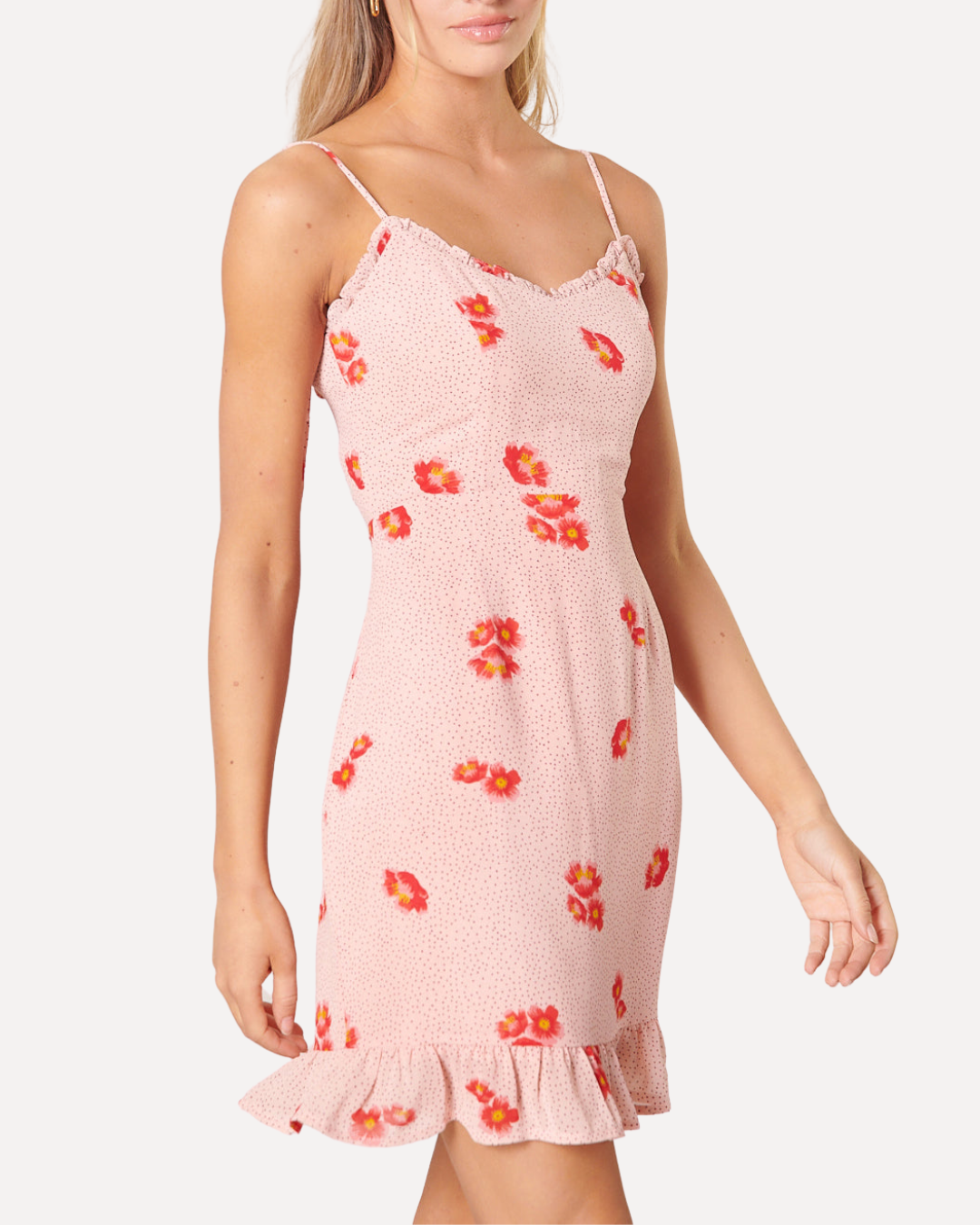 Besame Floral Kaia Tie Strap Mini Dress