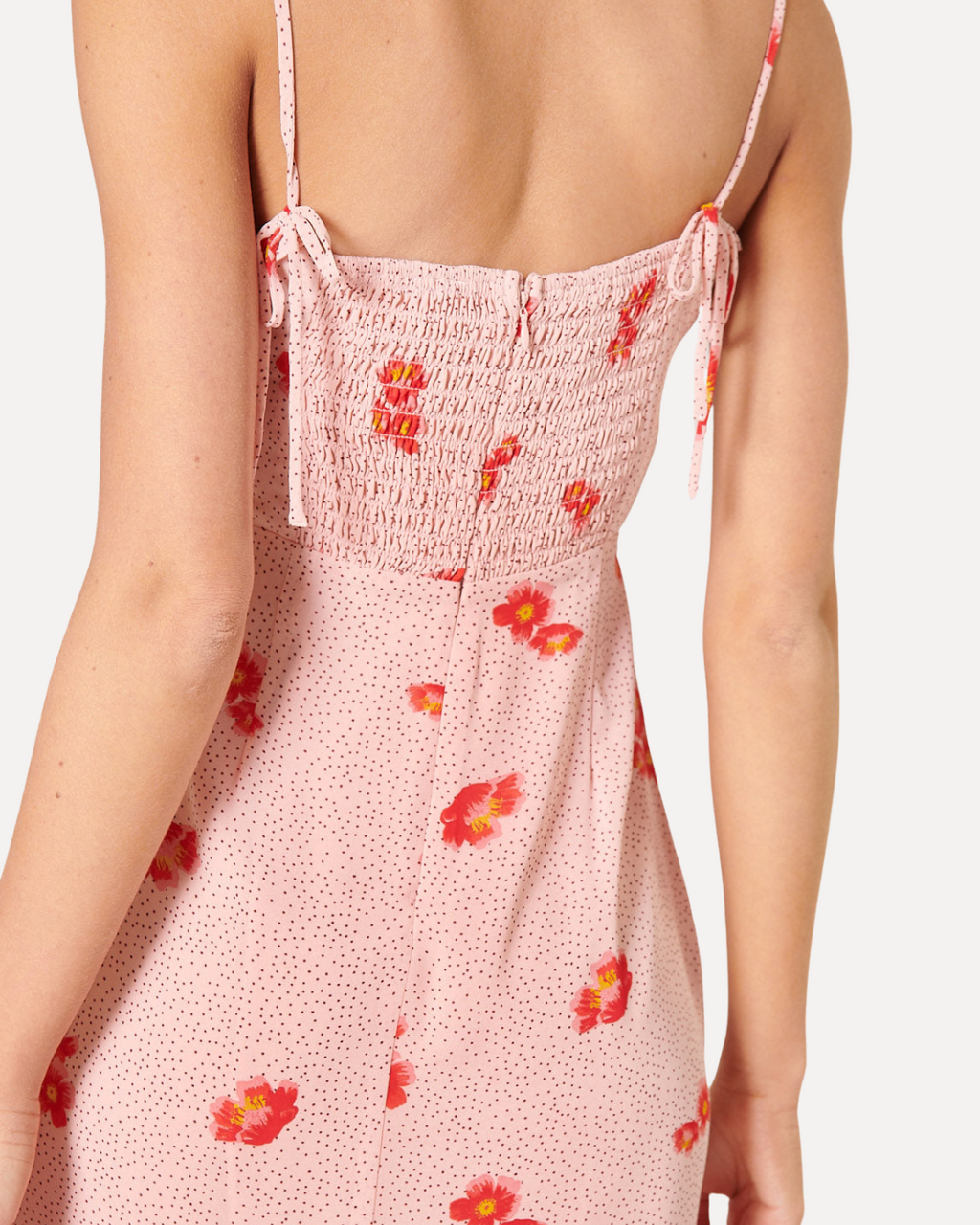 Besame Floral Kaia Tie Strap Mini Dress