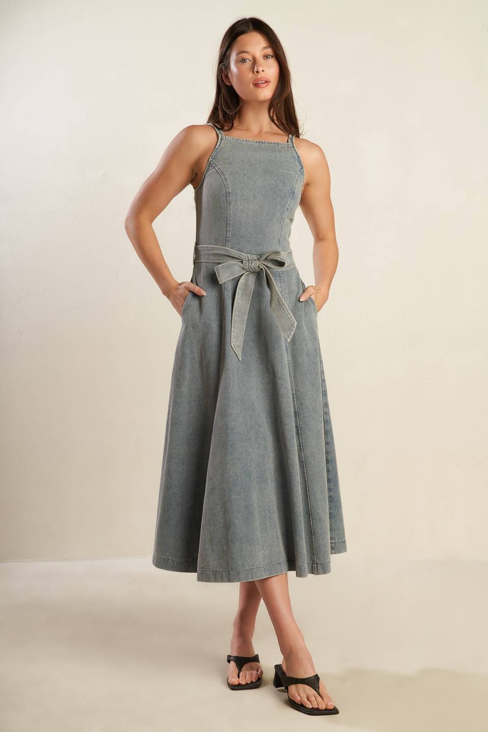 Bethany Denim Midi Dress
