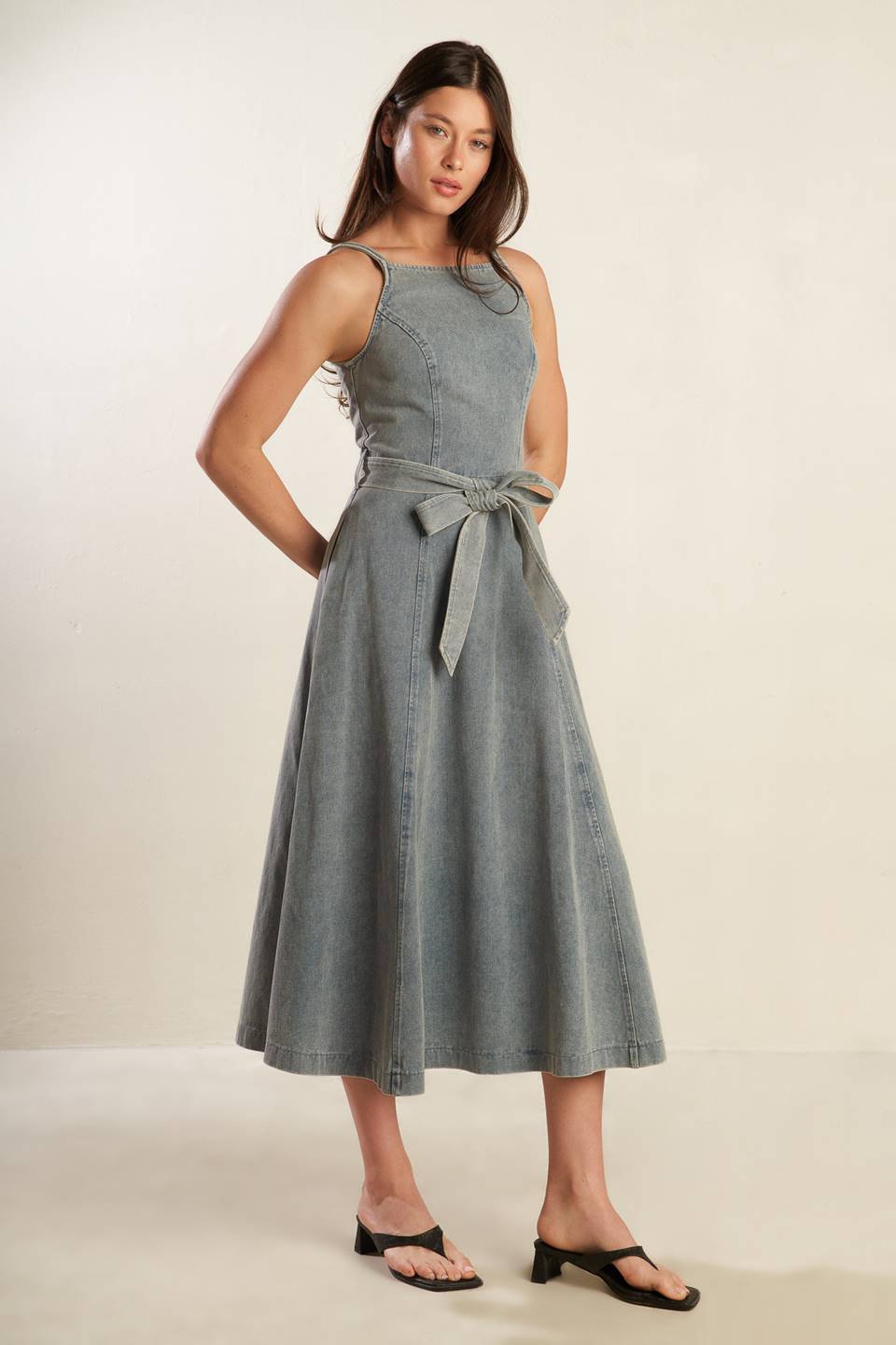 Bethany Denim Midi Dress