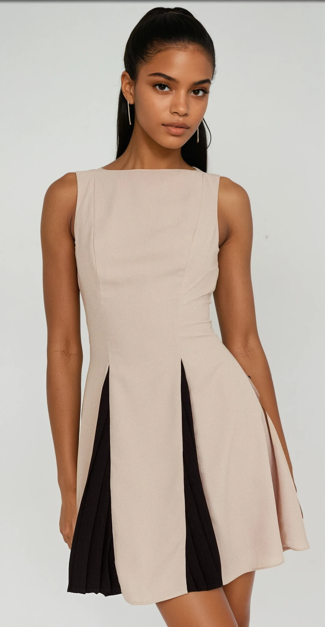 Bora Boat Contrast Color Mini Dress