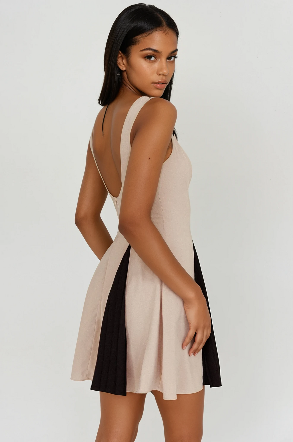 Bora Boat Contrast Color Mini Dress