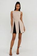 Bora Boat Contrast Color Mini Dress