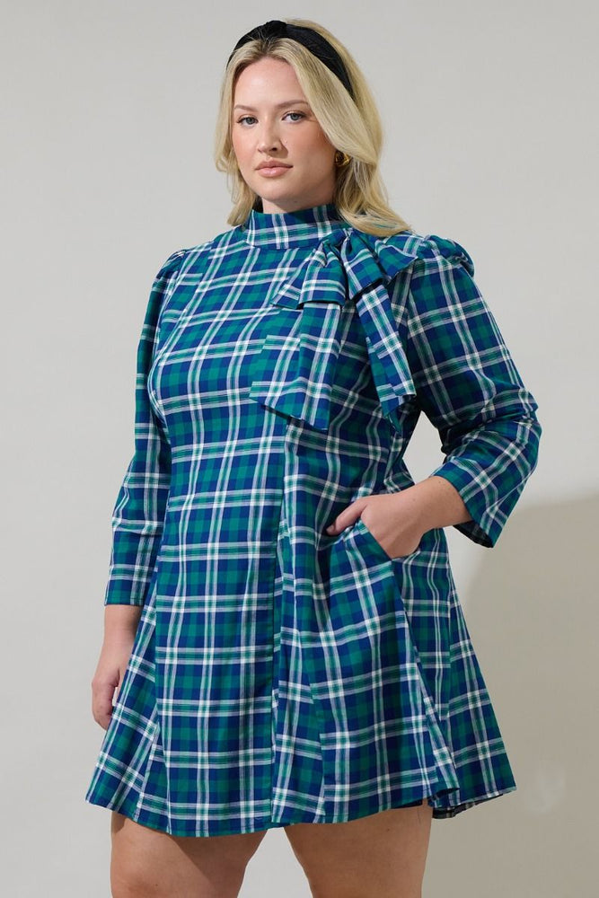 
                      
                        Buckley Plaid Bow Detail Mini Dress Curve
                      
                    
