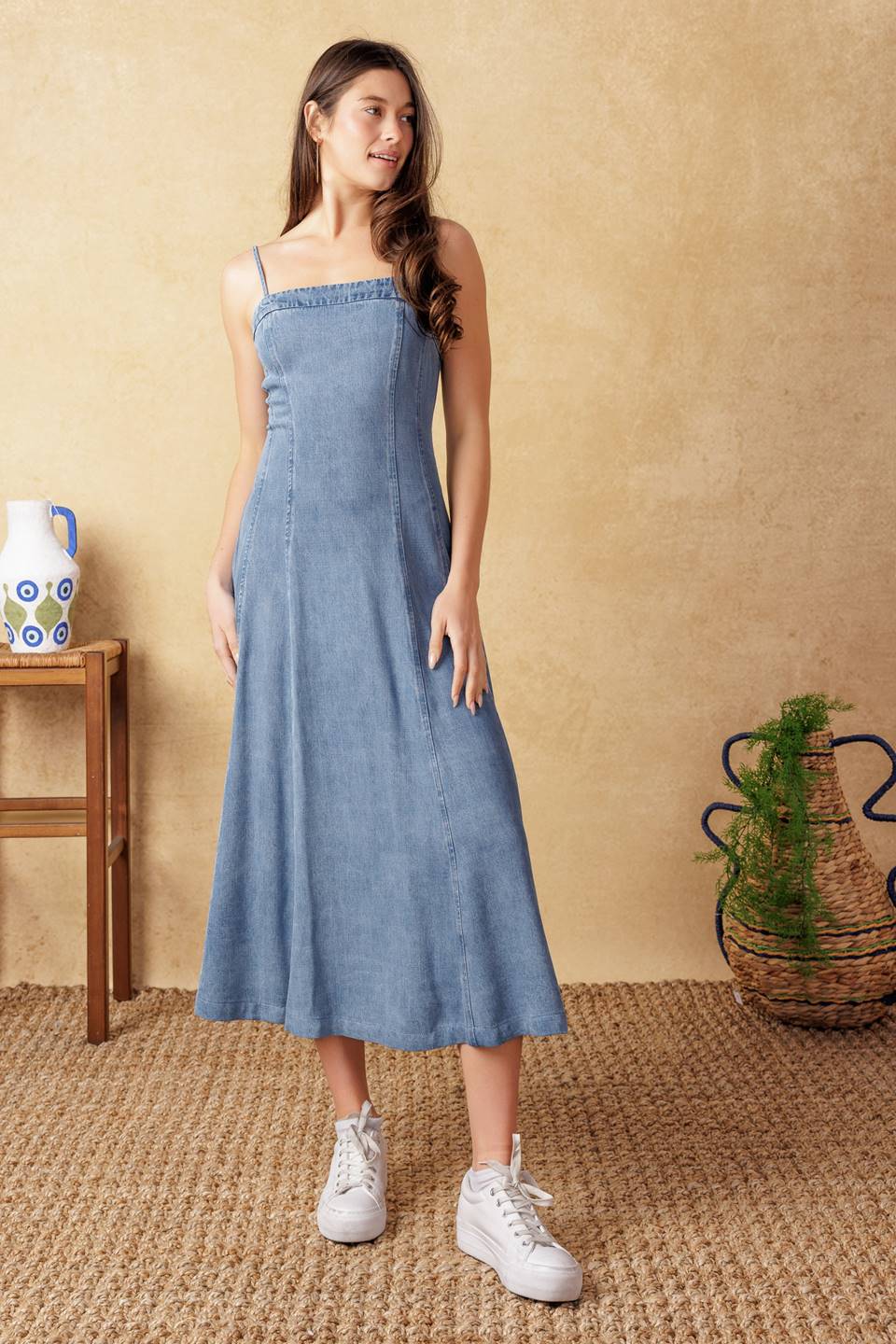 Cara Denim Midi Dress