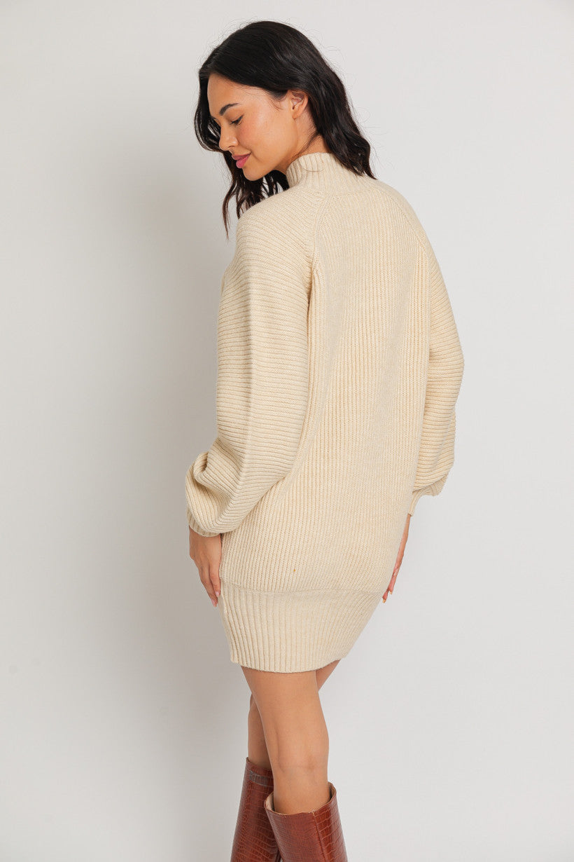 Cassidy Mock Neck Sweater Dress