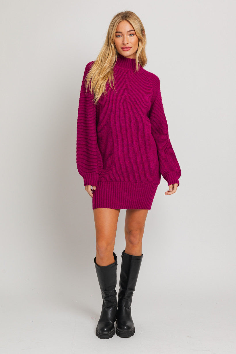Cassidy Mock Neck Sweater Dress