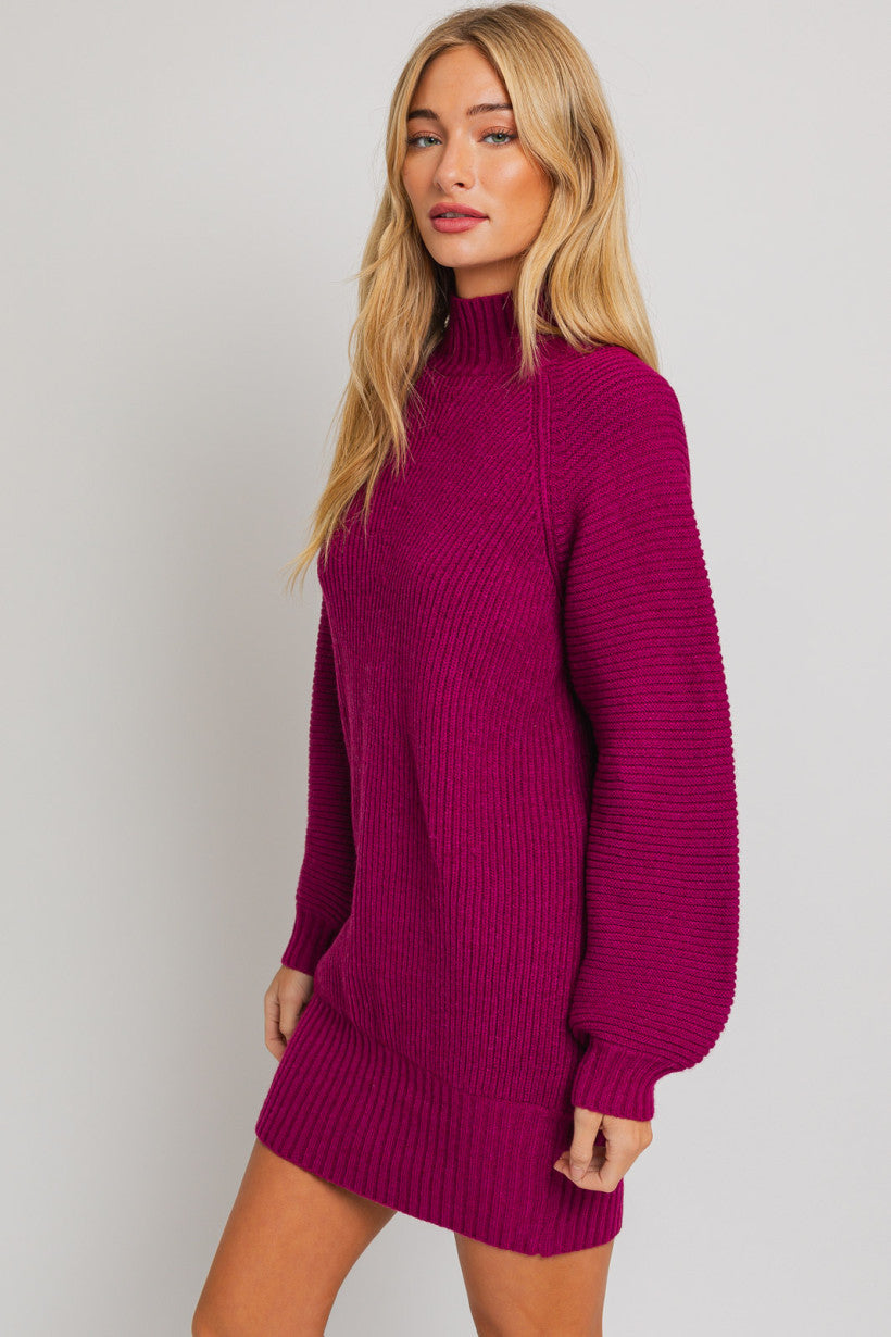 Cassidy Mock Neck Sweater Dress