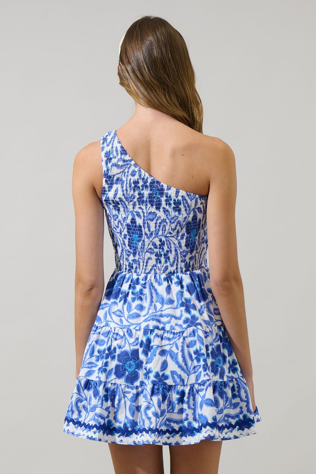 Celeste Floral Remi One Shoulder Mini Dress