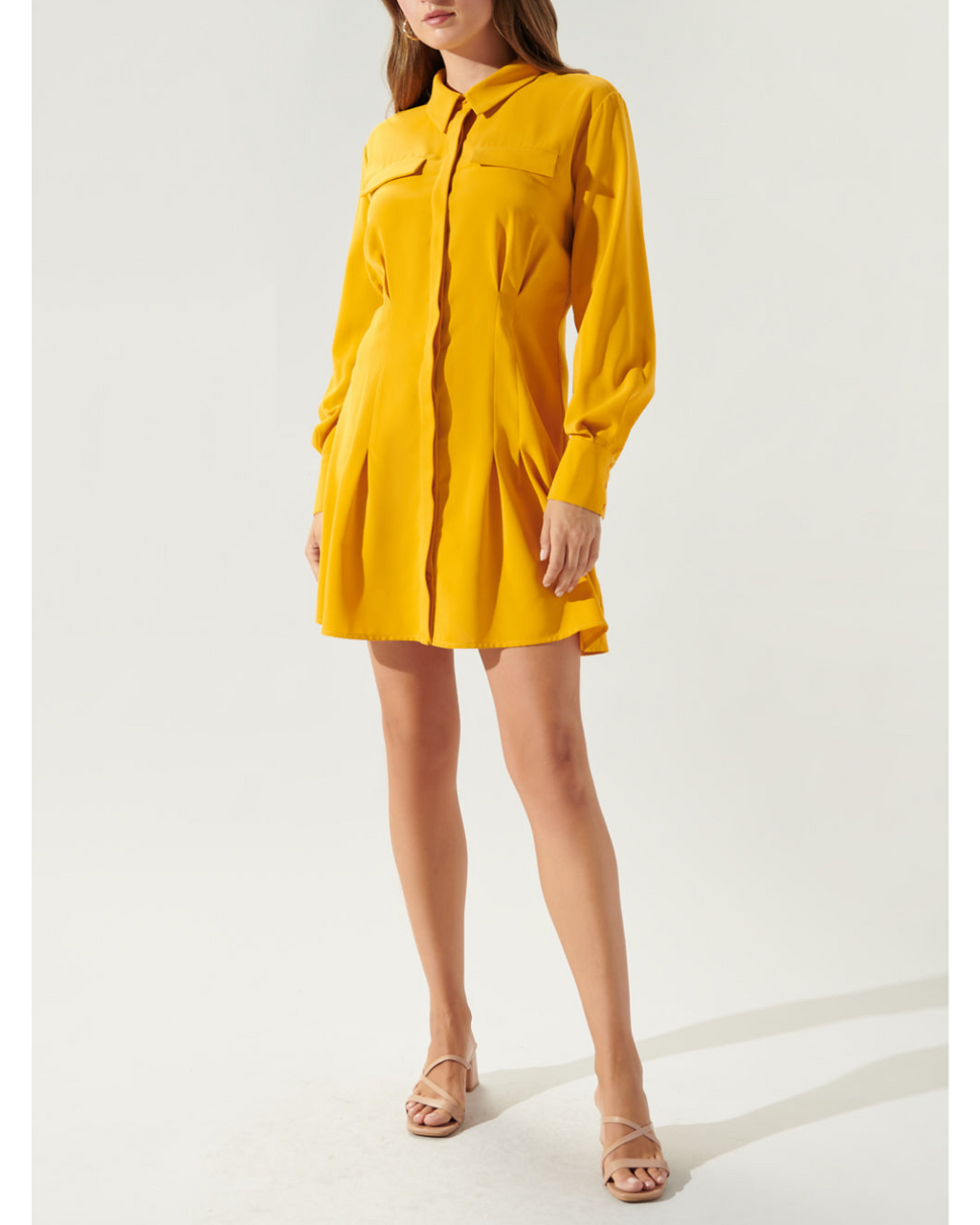 Clover Button Front Mini Dress