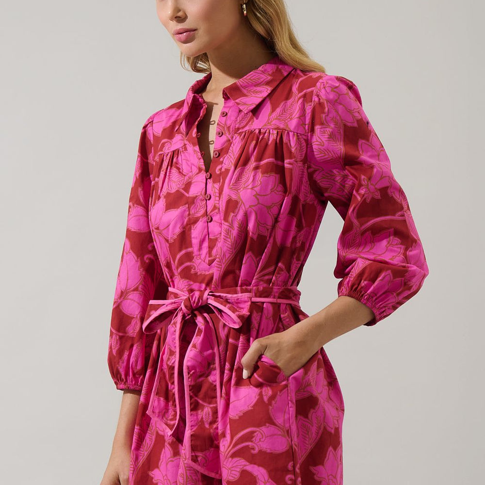 
                      
                        Craney Floral Collared Mini Dress
                      
                    