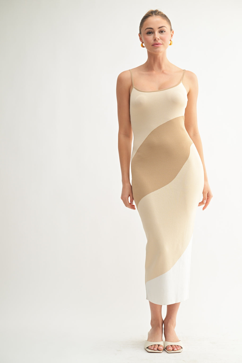 Dani Sculpted Knit Midi Dress