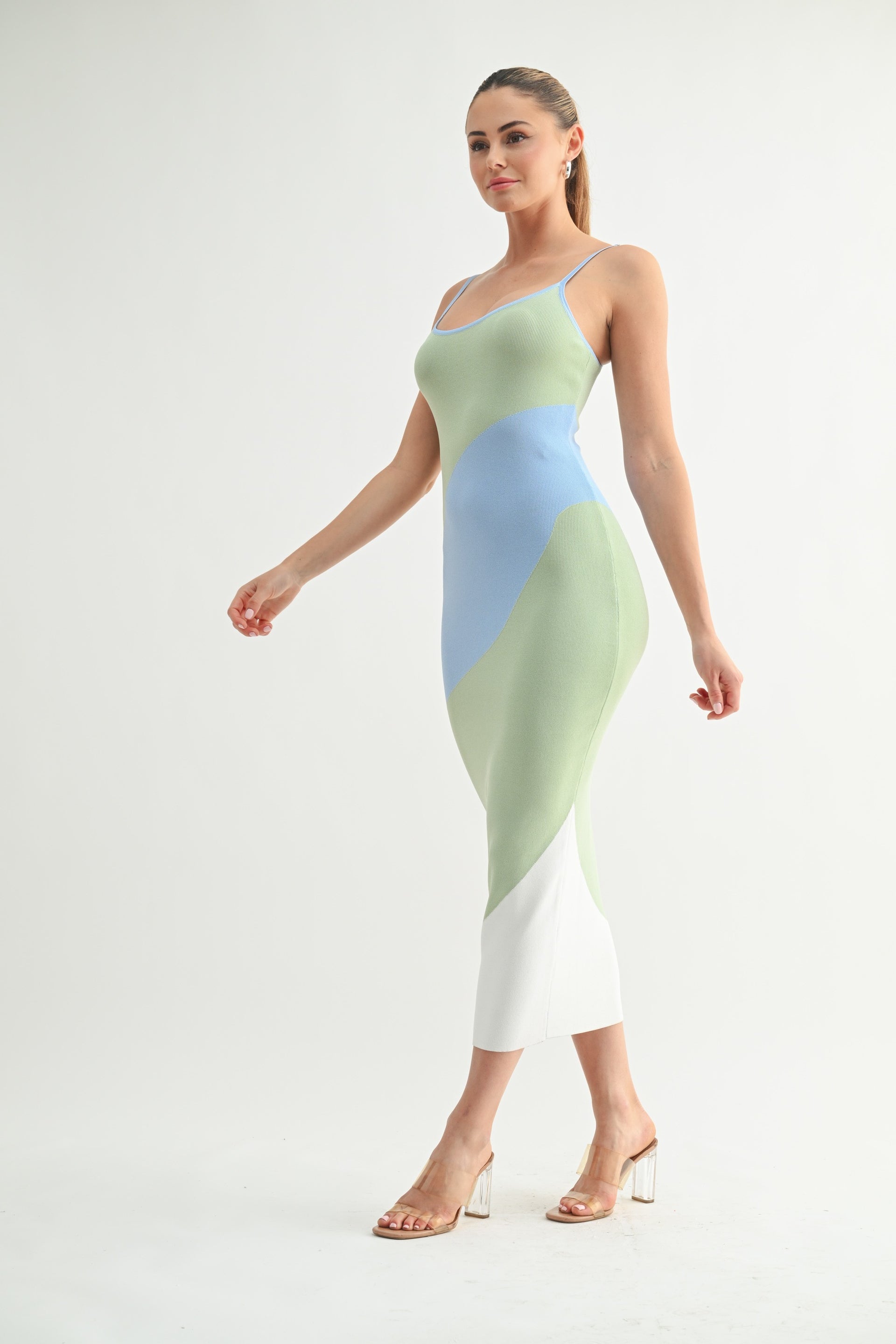 dani midi dress Dani Sculpted Knit Midi Dress Blue / Small