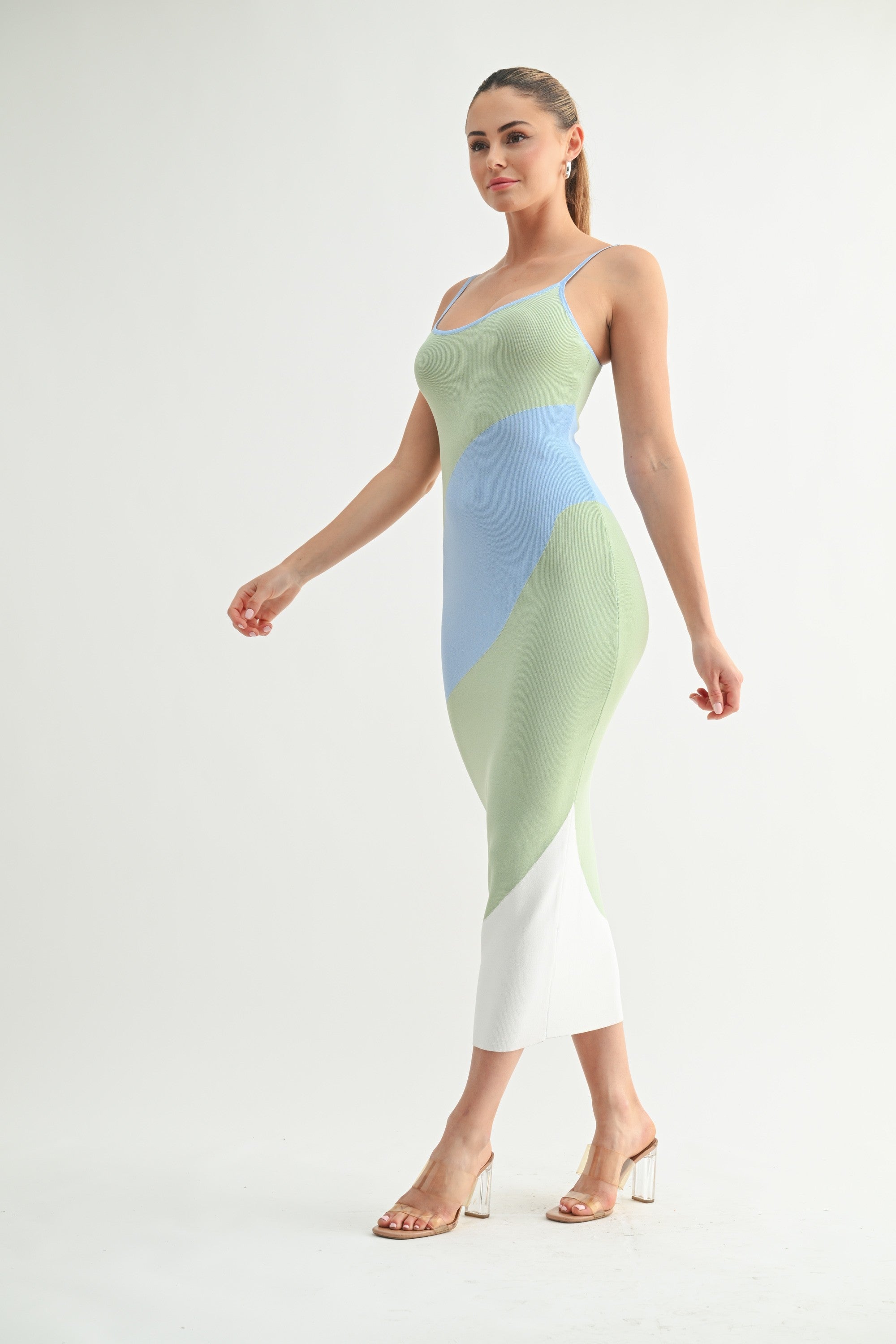 Dani Sculpted Knit Midi Dress