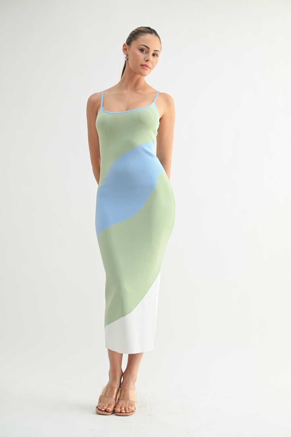 Dani Sculpted Knit Midi Dress