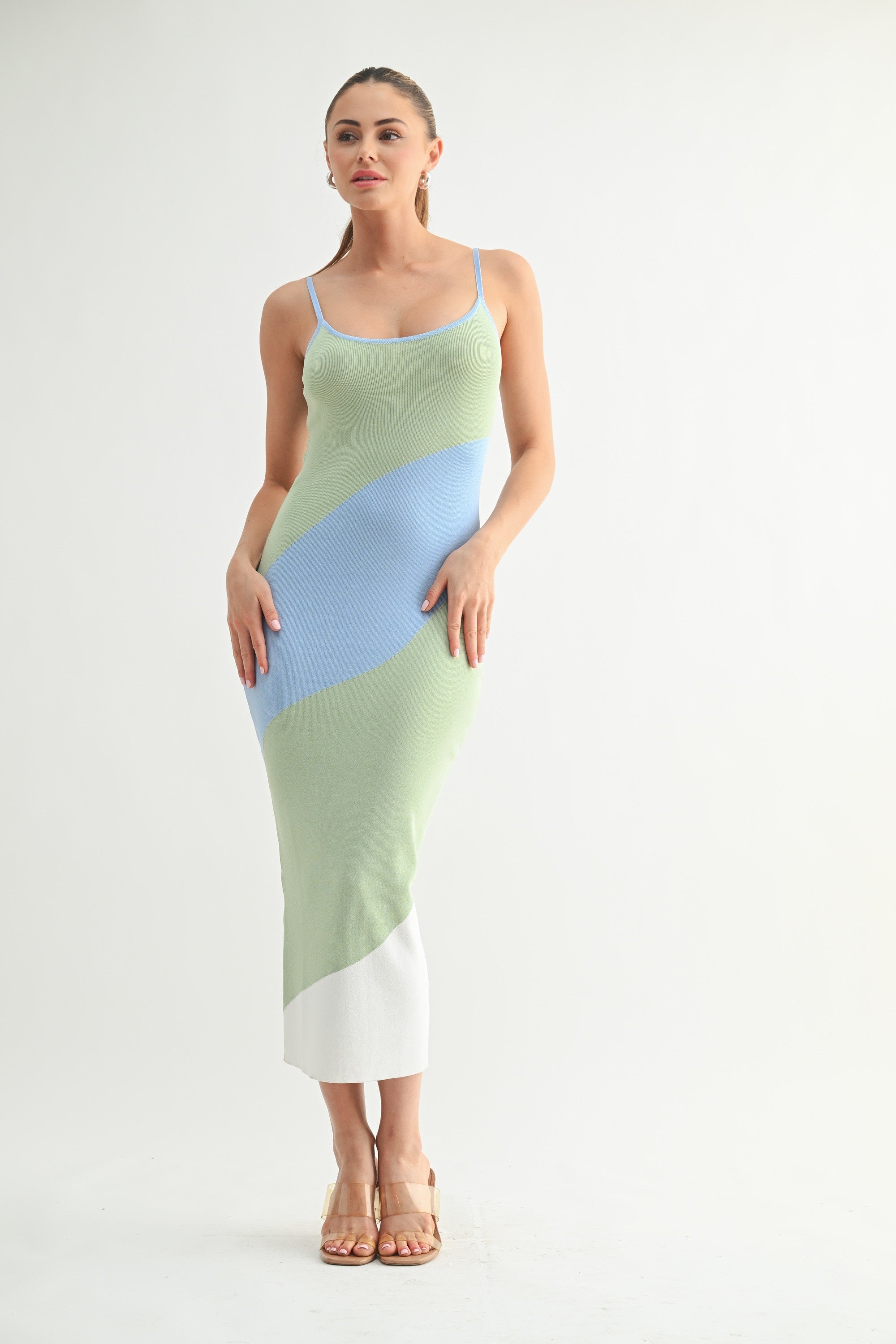 Dani Sculpted Knit Midi Dress