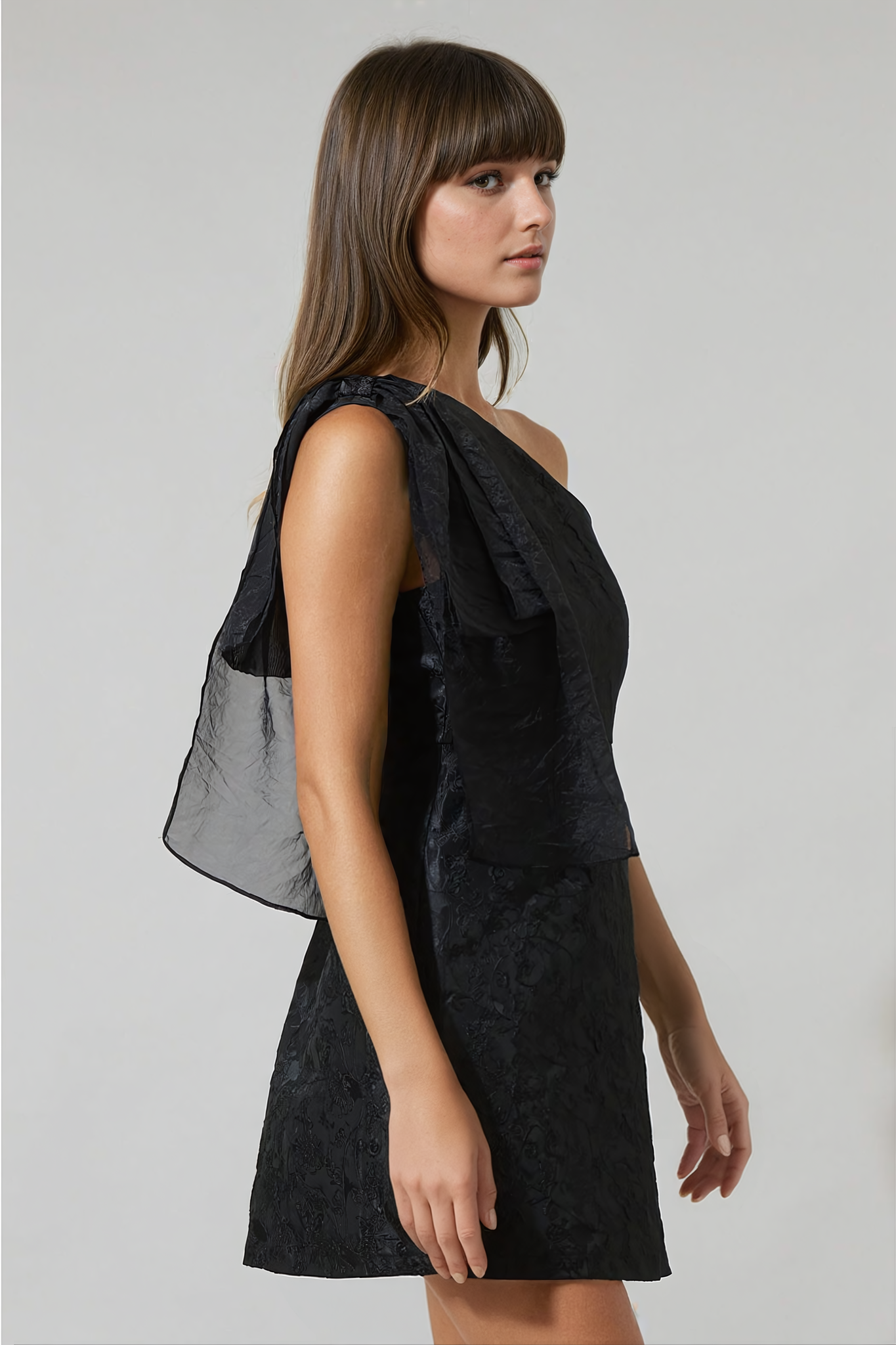 Dannika Floral One Shoulder Mini Dress