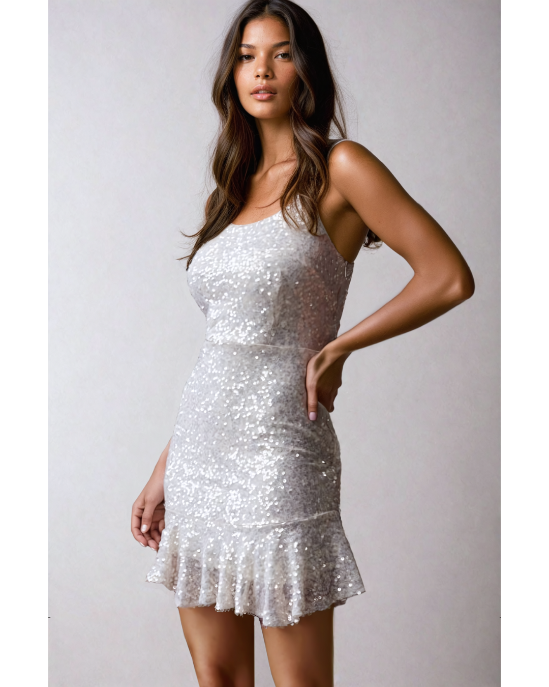 Dazzling Diva One-Shoulder Sequin Mini Dress
