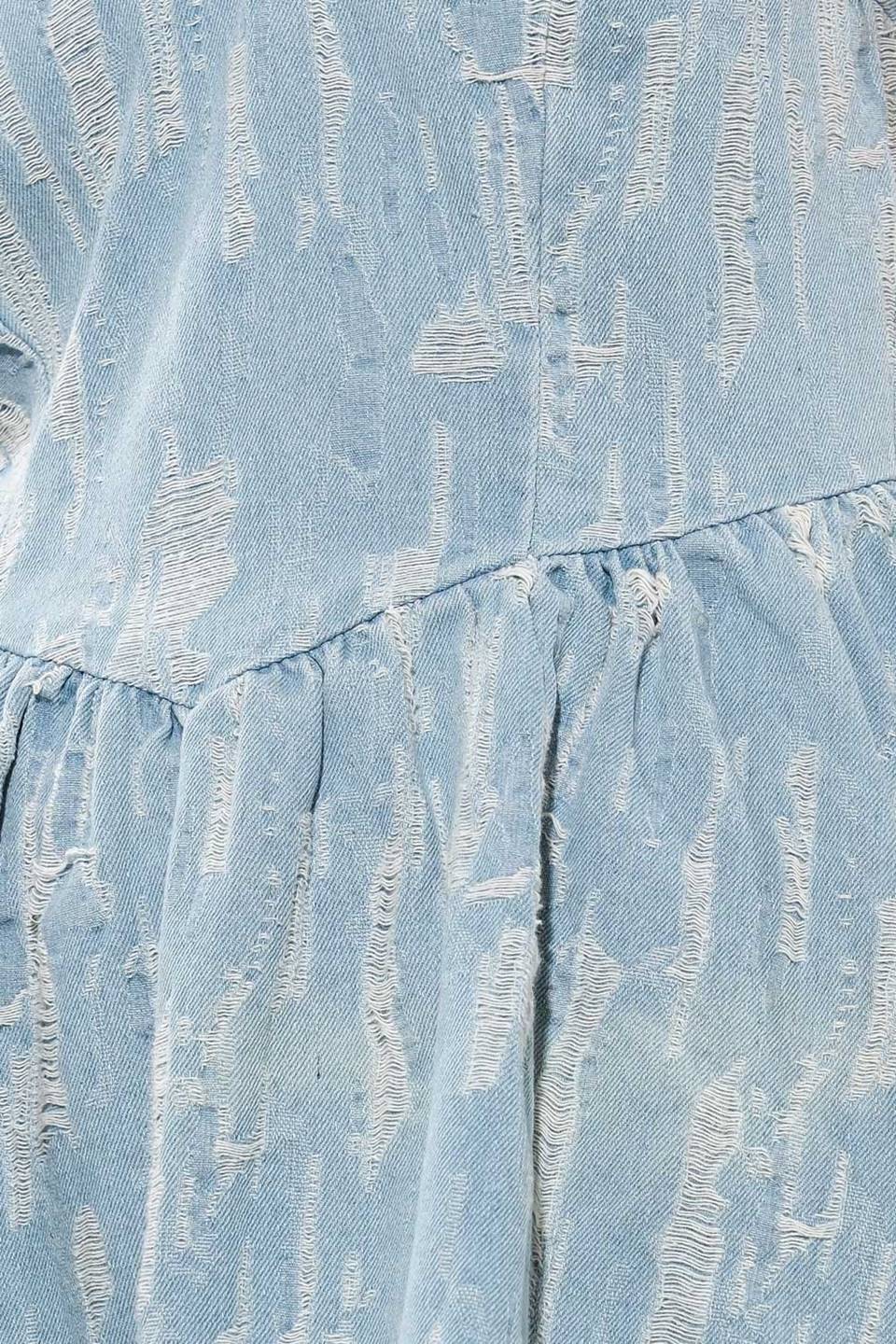 Devan Distressed Denim Mini Dress