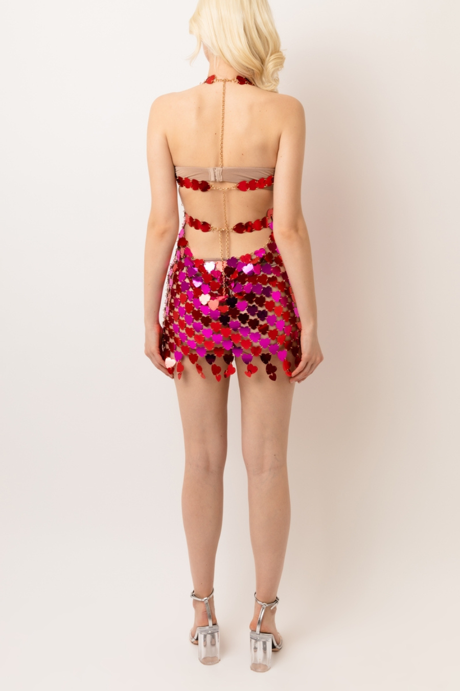 Disco Night Queen Halter Mini Dress