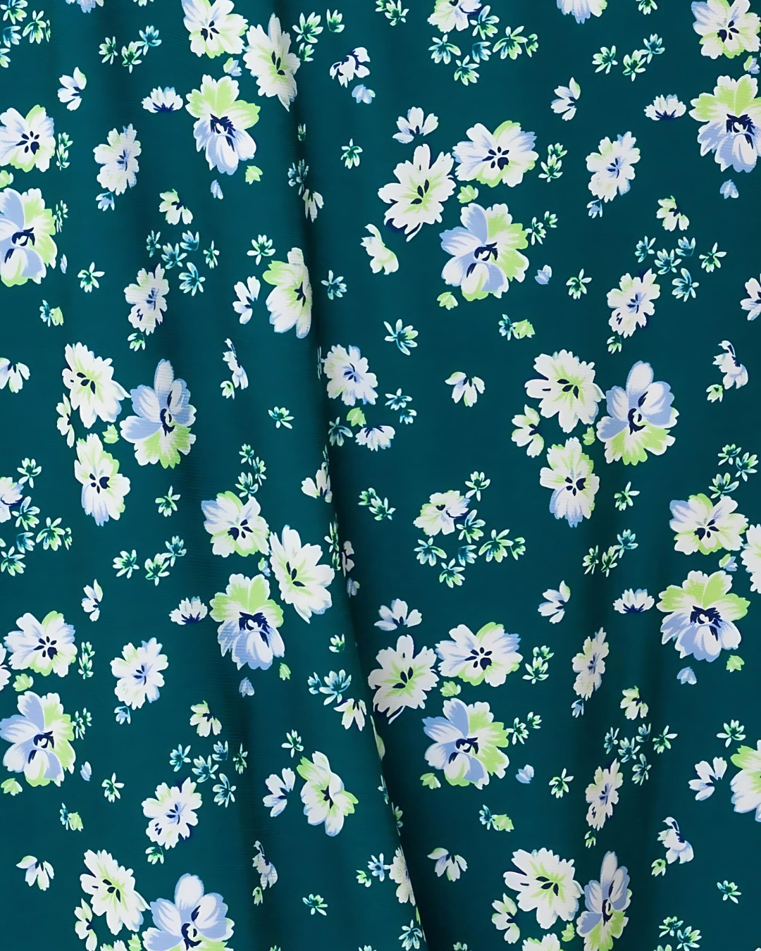 Emerald Bloom Maxi Dress with Side Split