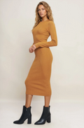 Enza Ribbed Midi Sweater Dress
