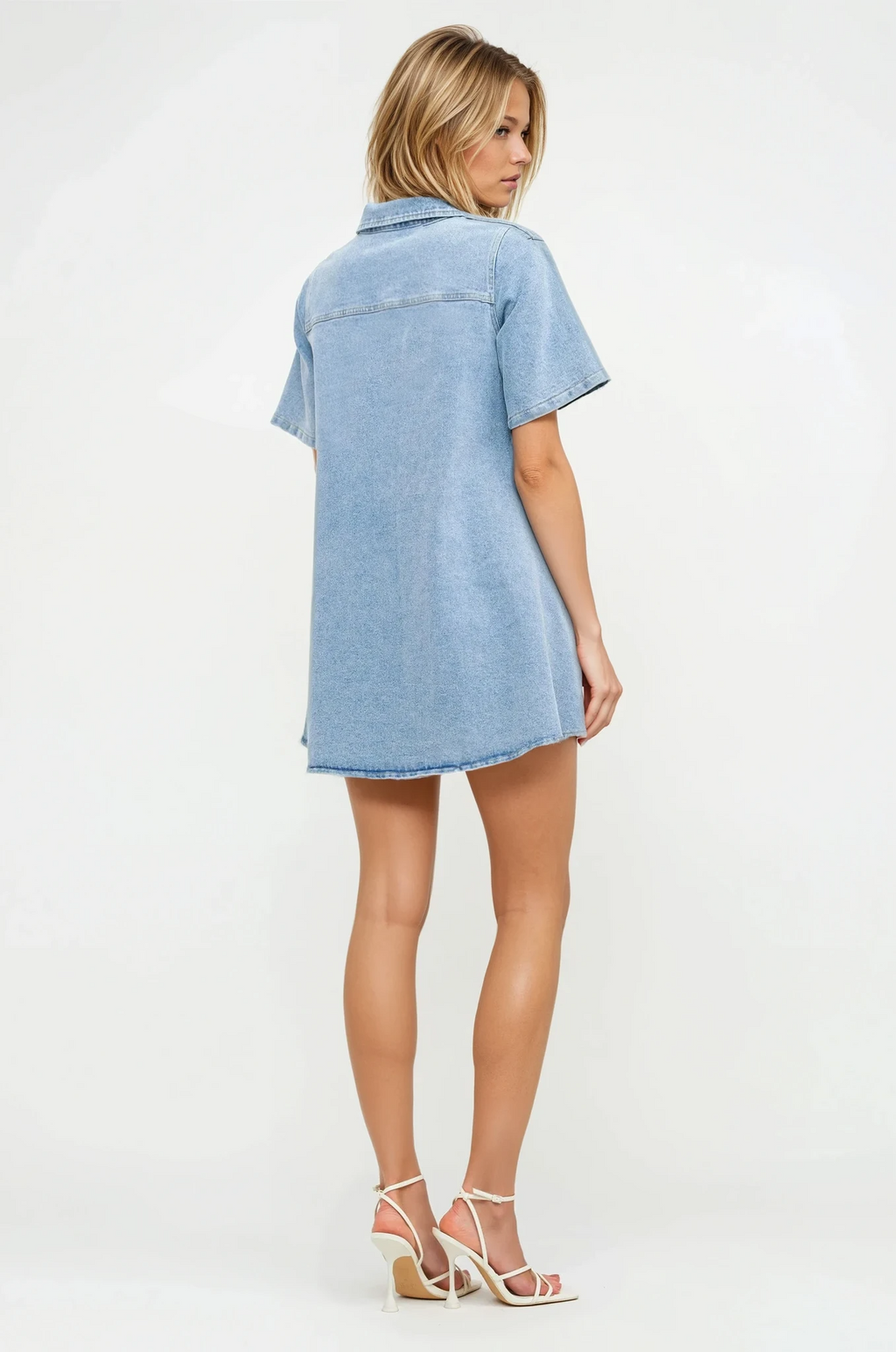Felina Denim Shift Mini Dress