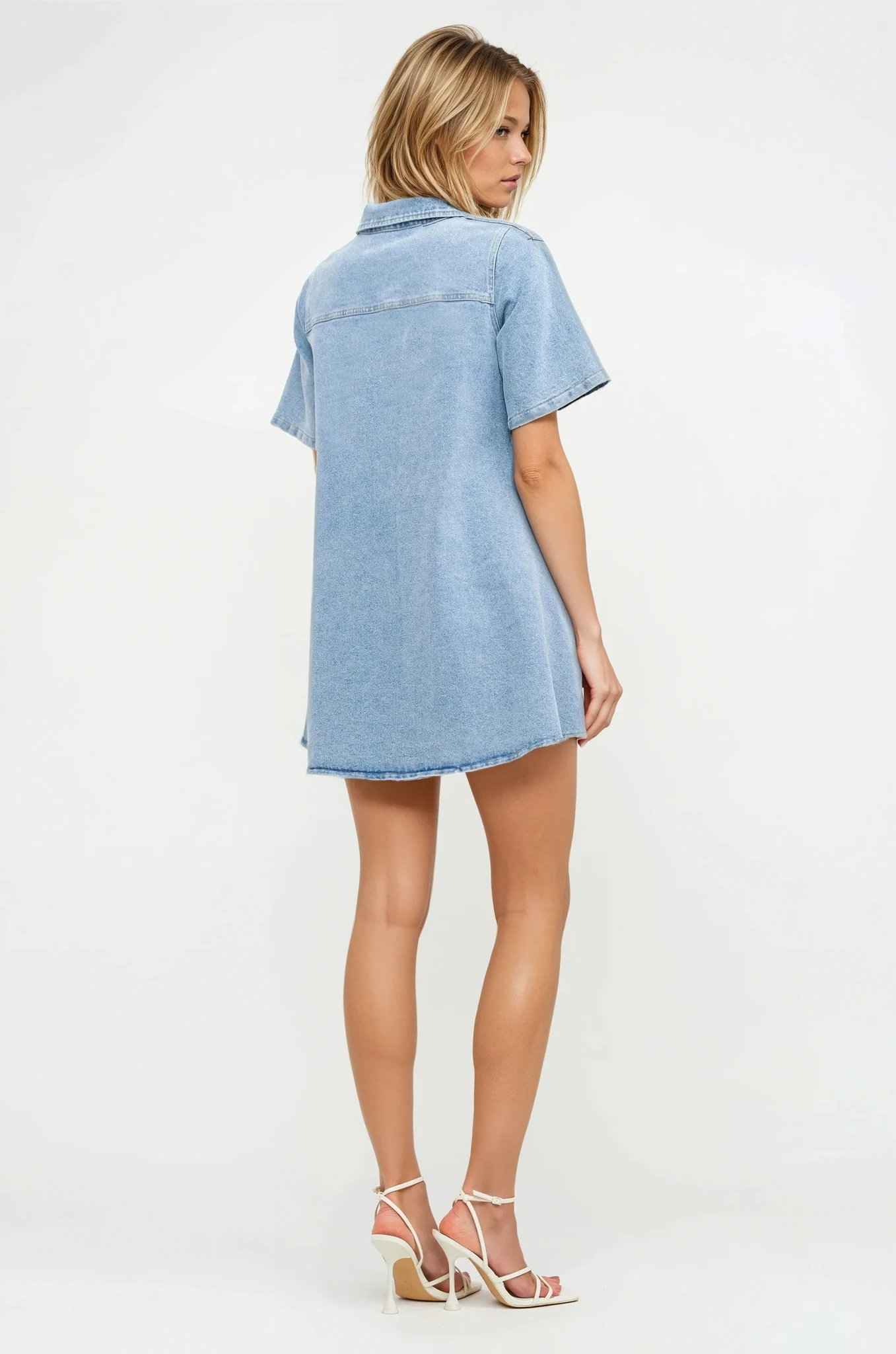 Felina Denim Shift Mini Dress