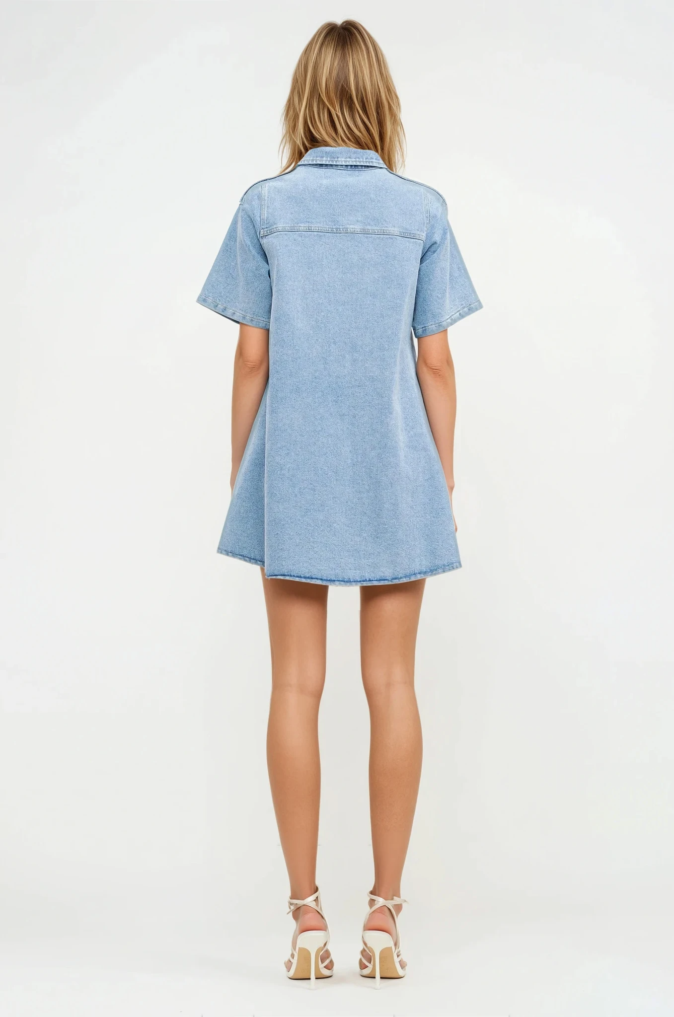 Felina Denim Shift Mini Dress