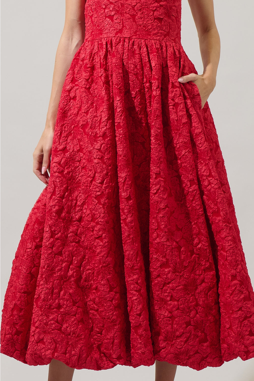 Francesca Jacquard Strapless Maxi Dress