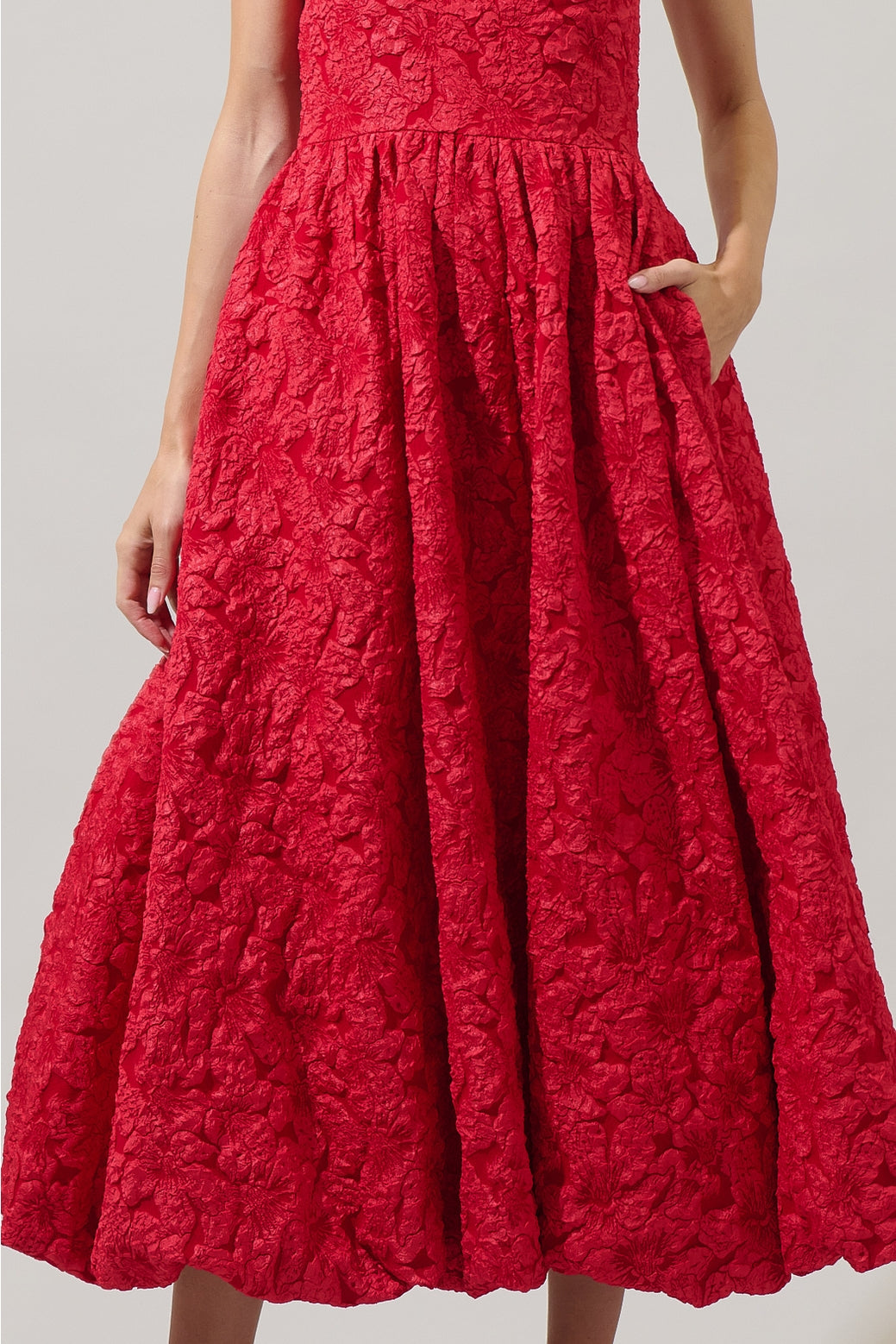 Francesca Jacquard Strapless Maxi Dress